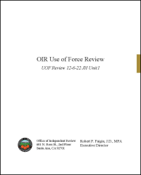 OIR Use of Force Review Cover