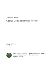 Agency Complaint Policy Review